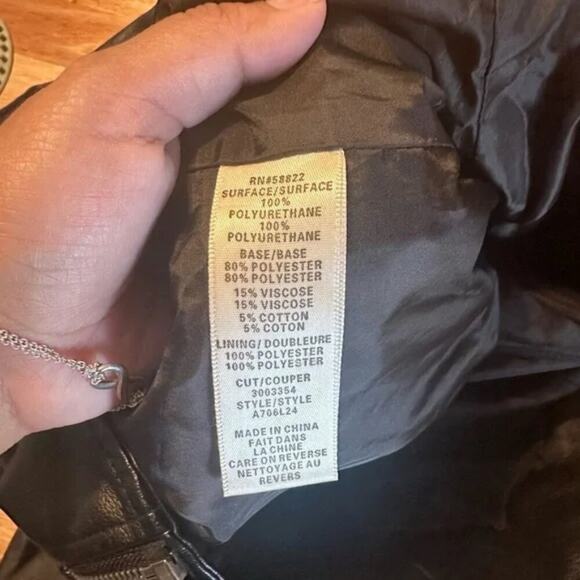 Max Studio Faux Leather Biker Jacket | Classic Moto Style - Picture 7 of 10